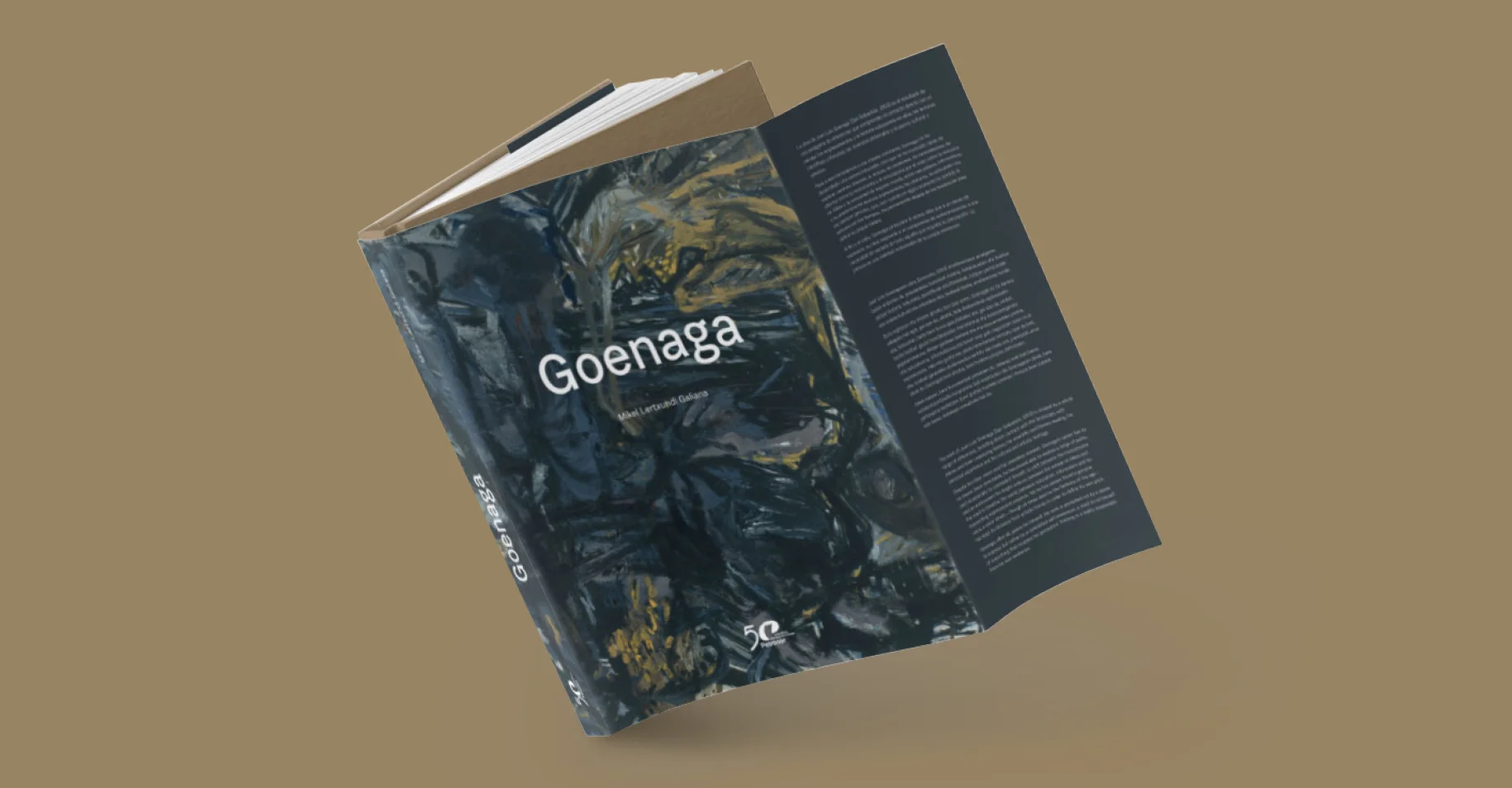 Diseño editorial del libro de Juan Luis Goenaga