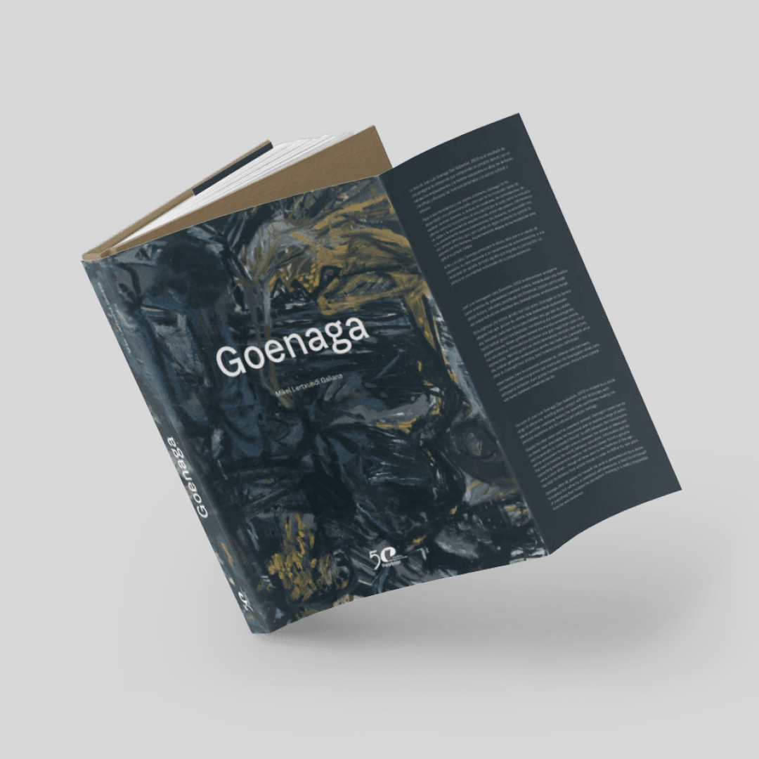 Diseño editorial del libro de Juan Luis Goenaga