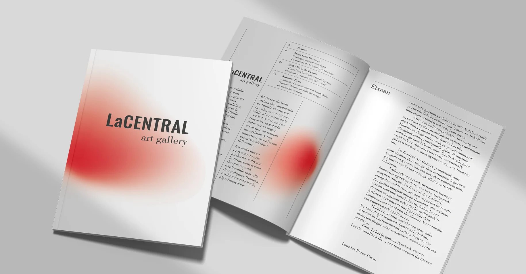 Diseño del catálogo inaugural de La Central Art Gallery