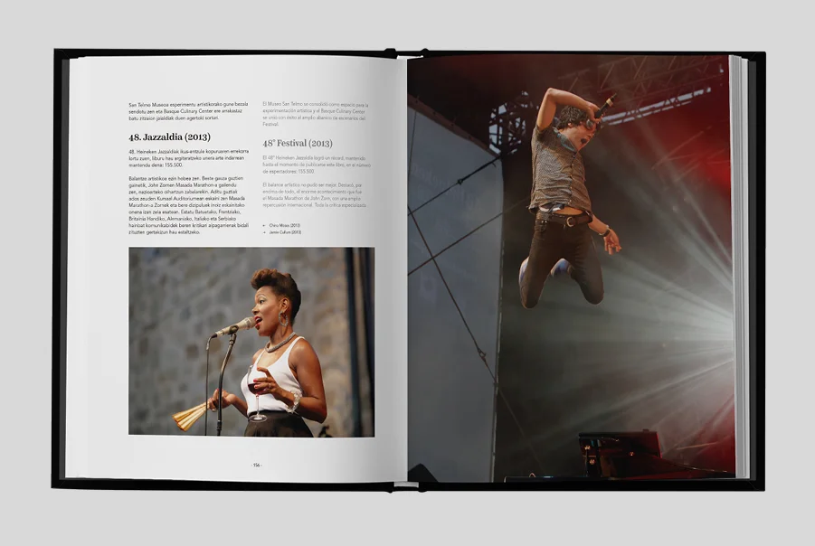 Diseño de libro Jazzaldia 50 por dentro