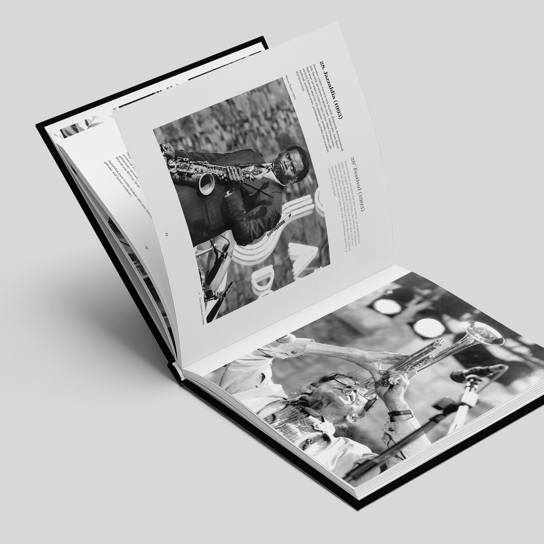Diseño editorial de libro Jazzaldia 50 por dentro