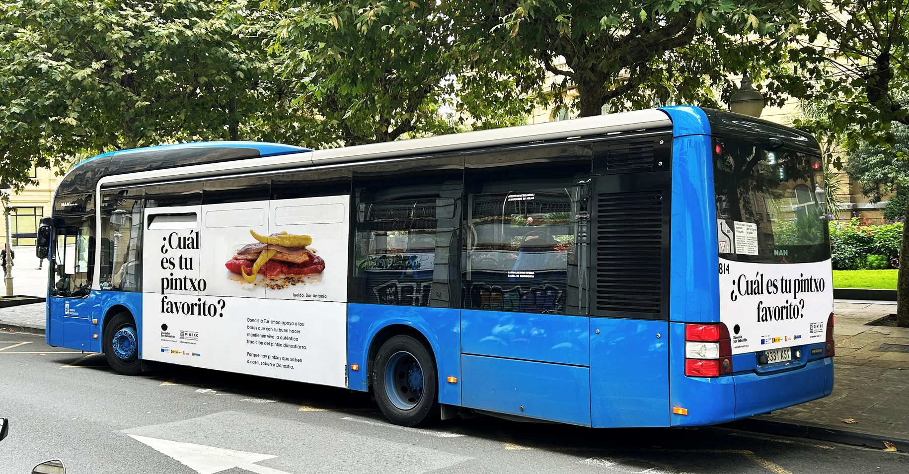 autobus campaña de publicidad pintxo donostiarra