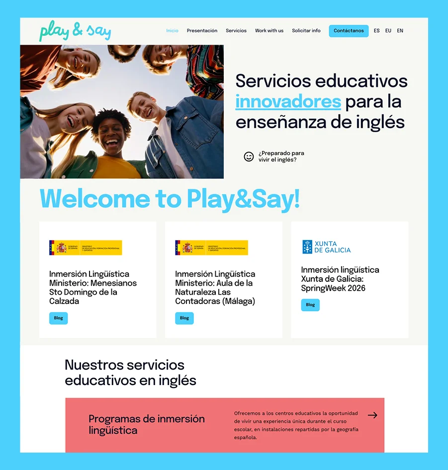 Rediseño web de Play&Say