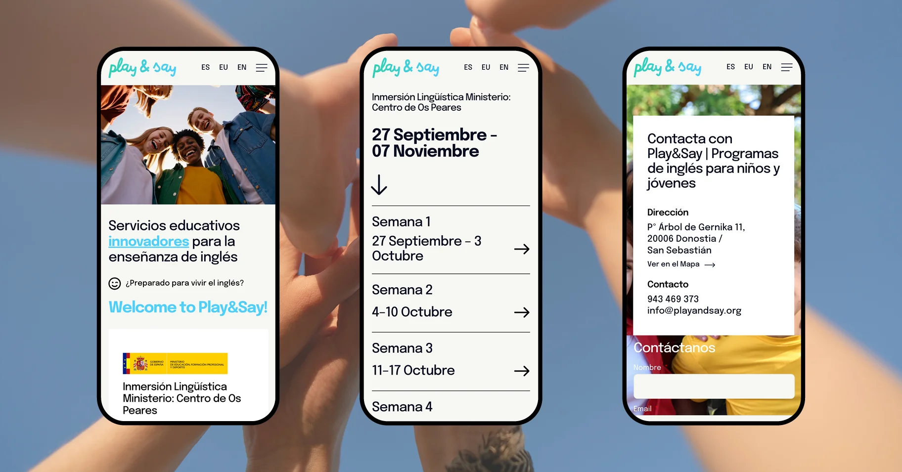 Rediseño web de Play&Say